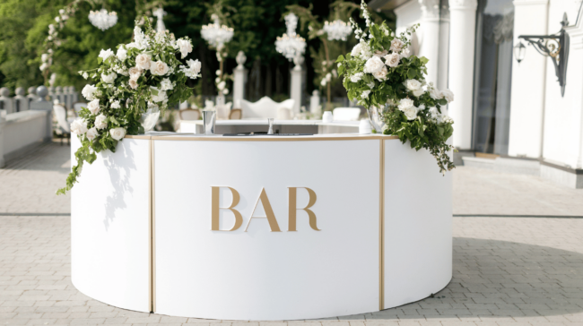 Bar At A Wedding